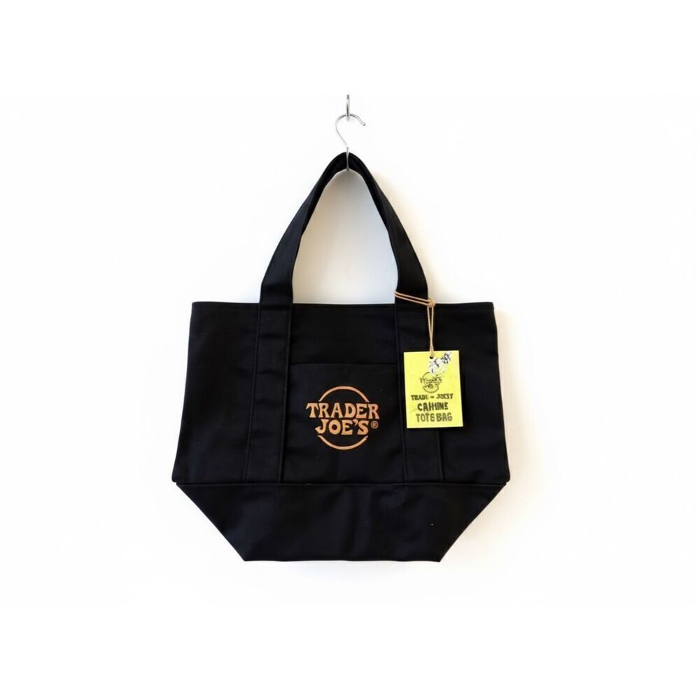 Trader Joe’s Mini Tote Canvas Bag Limited Edition Black